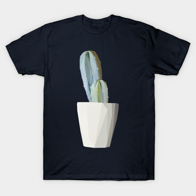 Geometrical Double Barrel Cactus T-Shirt by ErinFCampbell